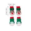 Pet Dog Socks Dog Limb Socks Cartoon Pattern Christmas Dog Socks Christmas Elk Cartoon Pet Socks Non-Slip Socks