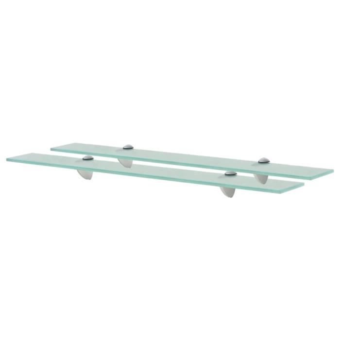 Étagères murales - VIDAXL - 2 pcs - Verre incassable trempé - 70x20 cm - Capacité 10 kg