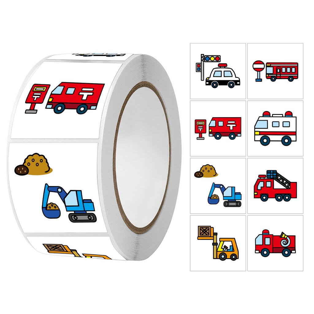 500pcs Cartoon Toy Stickers Label Roll for Kids Party Favors Scrapbooking Decoration Crafting and Gift Wrapping Sealing Labels