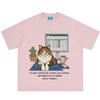 Cat Working Overtime Funny Meme Tshirt Unisex Unisex Fashion Tshirt Summer Shortsleeved Loose Casual Cotton Tshirts Streetwear