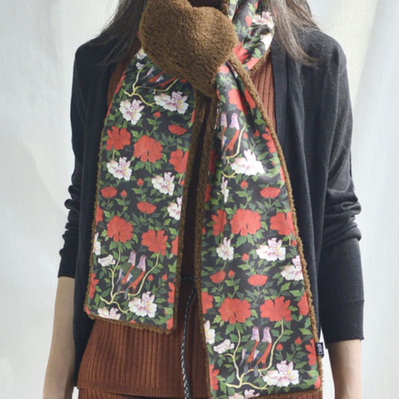 HAUT COLLECTION Huyun Muffler Lovely birds in flowers