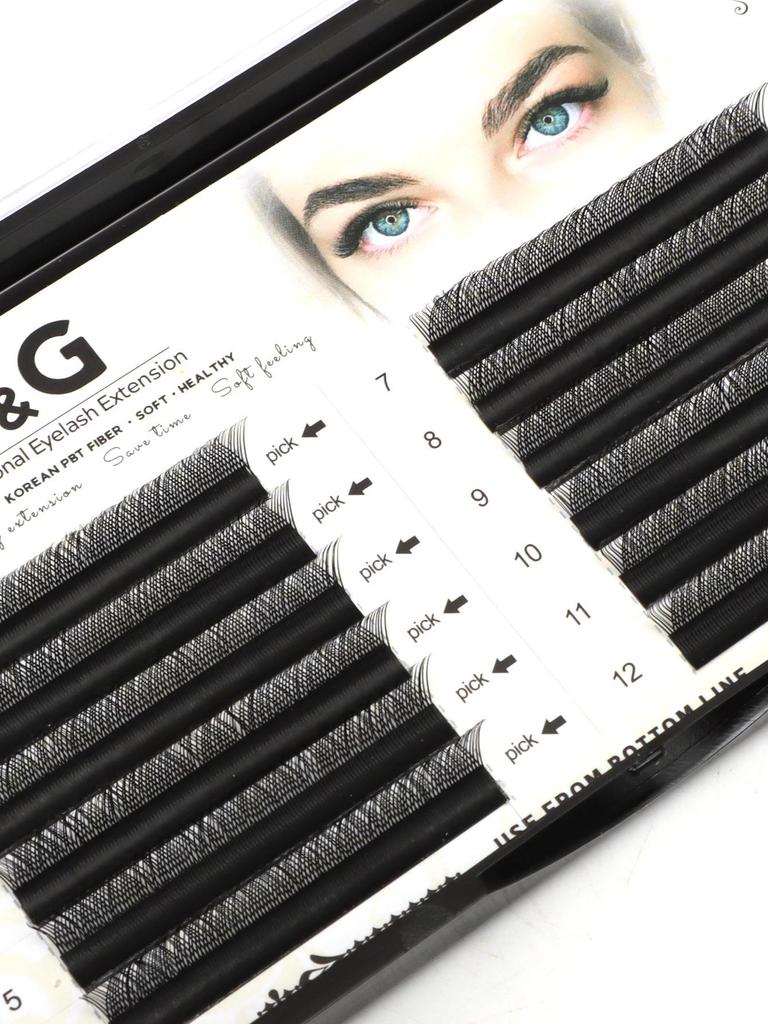 Matt-schwarze Y-förmige Grafting-Falsche Wimpern 0.07 - Weiche, hochwertige YY-Wimpernverlängerungen