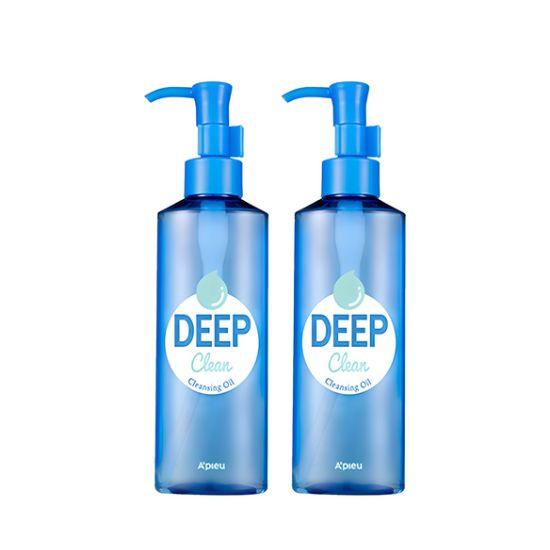 A pieu Deep Clean Cleansing Oil – Makeup Remover & Hydrating Face Cleanser 160ml (Set of 2)