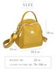 Suitcase Company GPT Mini Backpack for Stylish and with Shoulder Zipper and Mustard Women, 3-Way, Cute, Strap, Gusset, closure, Handbag/Shoulder
