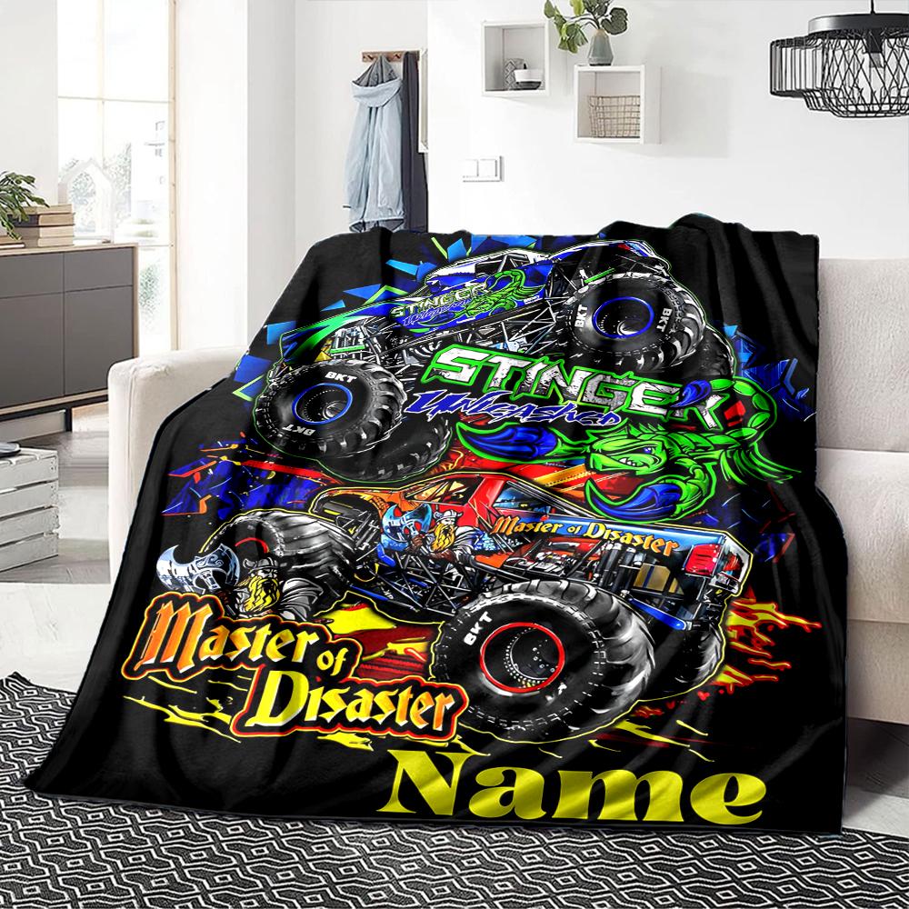 Custom Name Pink Hair Warrior Blanket for Couch & Bed, Plush Cozy Fuzzy Blanket Super Soft & Warm Blankets for Fall and Winter. 0908173