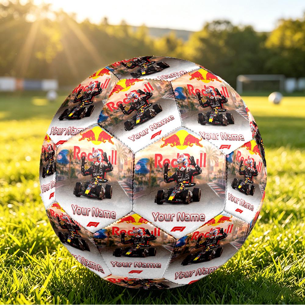 Max Verstappen Size 5 Football, Custom Name Text Personalized Soccer Ball Sport Training Gift