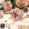 30/1PCS Christmas Kraft Paper Gift Bags Candy Cookie Snack Packaging Box Xmas New Year Party Home Decoration Wrapping Supplies