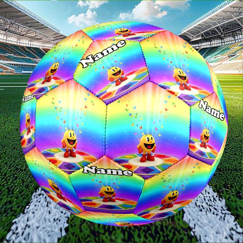 Custom Name Personalized PAC-A Print Size 5 Soccer Ball Training & Match Football, for Team, Kicking, Gift for Football Enthusiasts