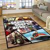 3D GTA Spiel Grand Theft Auto Gamer Teppich für Schlafzimmer Wohnzimmer Zuhause Sofa Dekoration, Kinder Spiel Große Dekor Bodenmatte