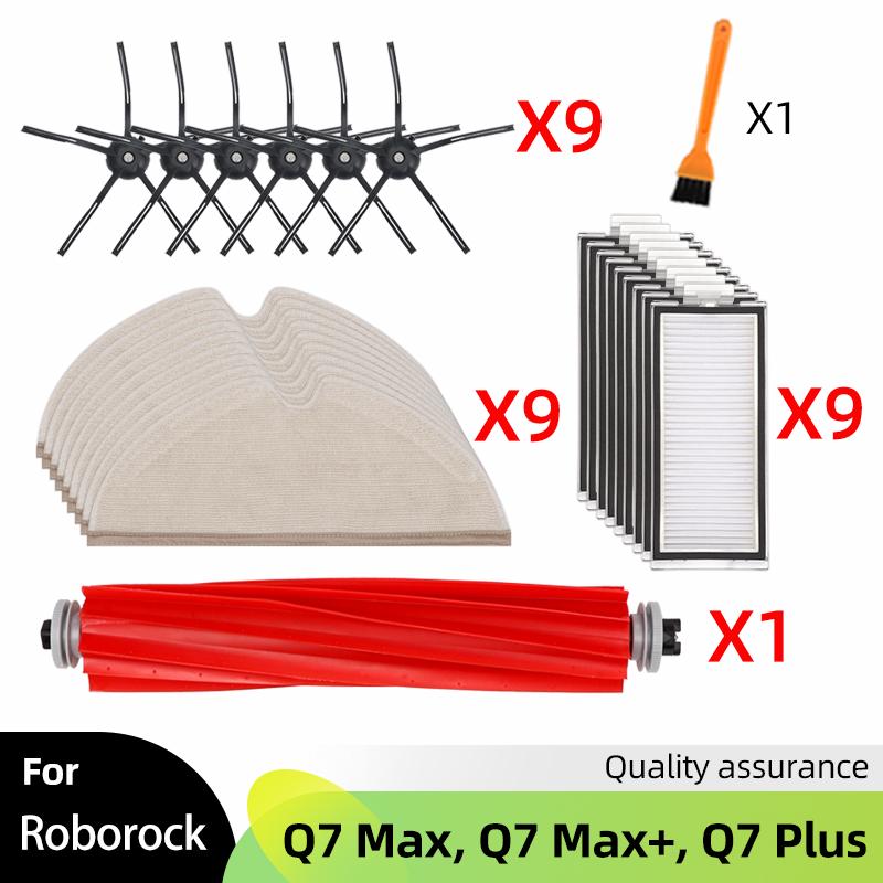 Passend für Xiaomi Roborock Q7 Max / Q7 Max+ / T8 Roboter Staubsauger Ersatzteile Haupt- Seitenbürste Hepa Filter Mopp Tuch Zubehör