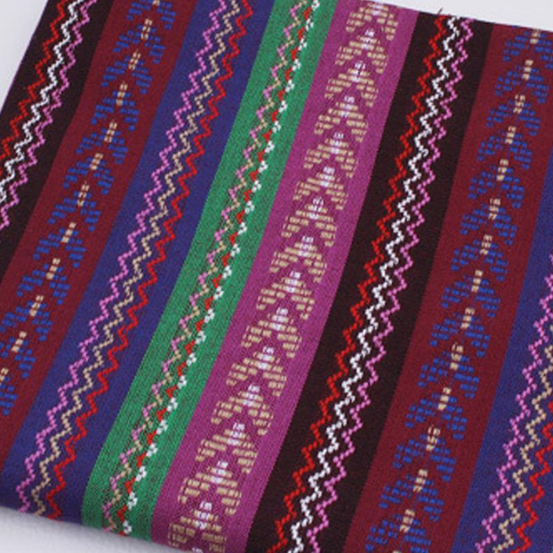 100x150cm Ethnic Style Cotton Linen Fabric Textile Patchwork Sofa Cover Pillow Hotel Bar Tablecloth Curtain Decor Craft