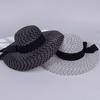 1Pc Big-Eared Hat For Women Black Bow Tie Side Shade All-In-One Beach Hat For Outdoor Beach Vacation  And Elegance