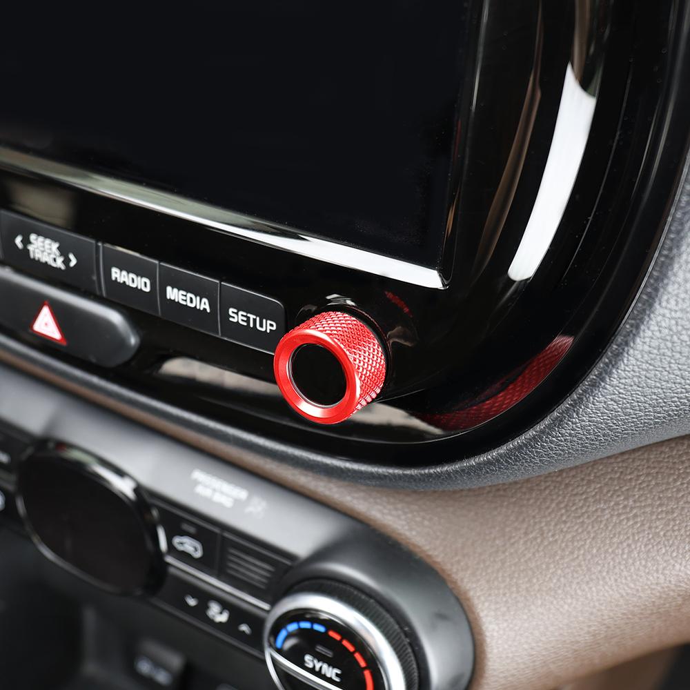 Aluminum Alloy Auto Styling Accessories For KIA Soul 2020-2025 LHD RHD Car Interior Audio Knob Decorative Ring Cover Trim