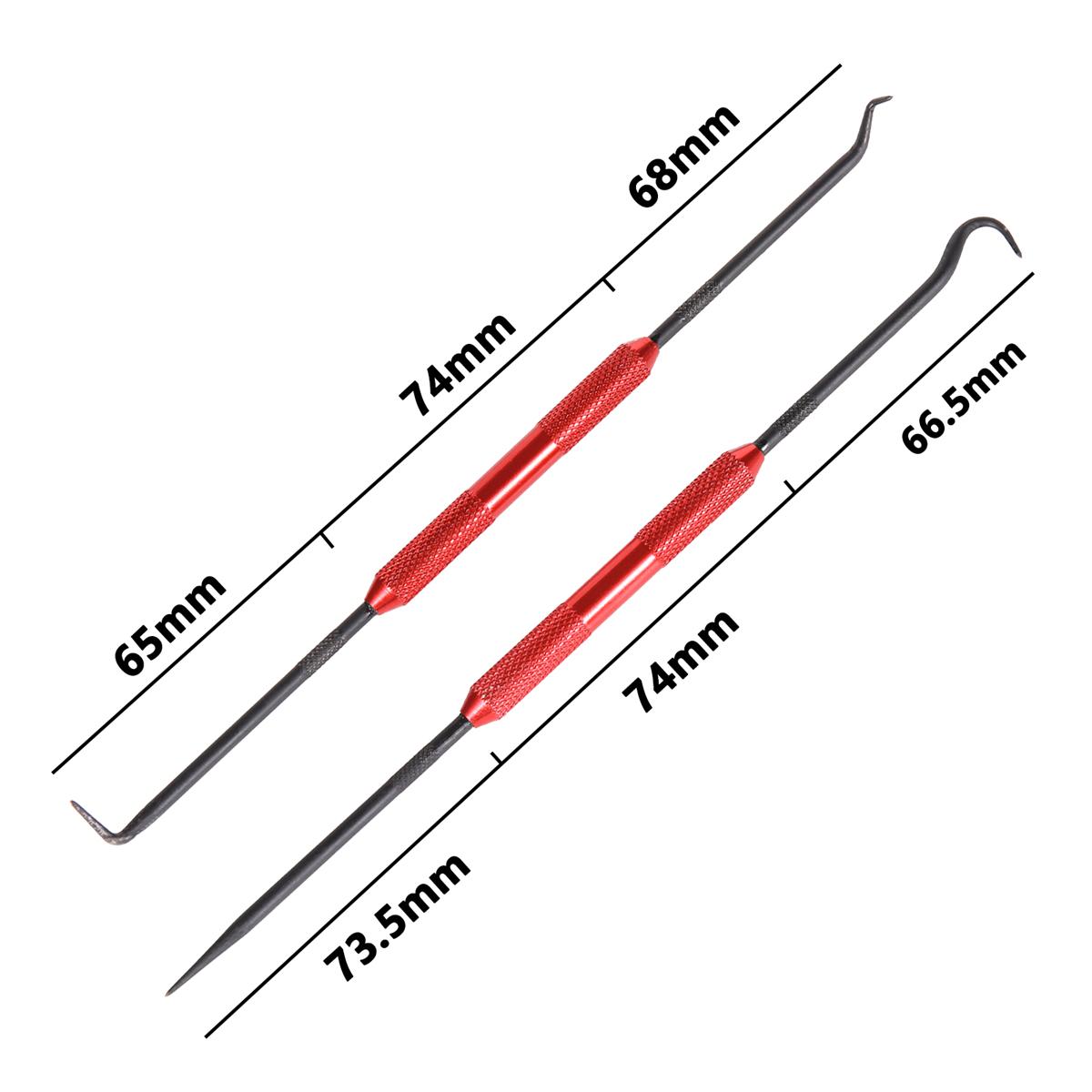 

Garden Water Joint O-Ring Seal Gasket Puller Double Head Spring Screwdriver 4 Black Hooks 2 Red Handles Repair Tool 1/2/5/10Sets 1 set