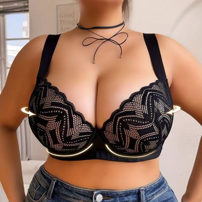 Hlboký V Čipkovaná Sexy Podprsenka s Kosticami na Podopretie a Prevenciu Poklesu Pŕs