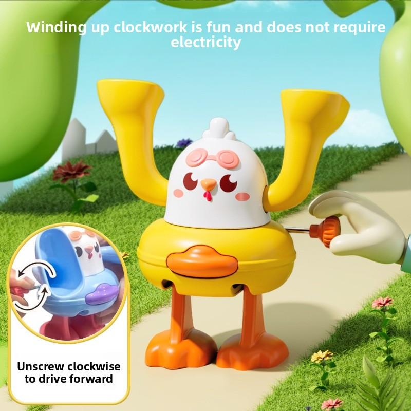 Krabbelspielzeug für Babys 6 12 Monate Rollende Uhrwerk-Ente Aufziehspielzeug für Säuglinge Bauchlage Baby Spielzeug Frühes Lernspielzeug für Babys Geschenk