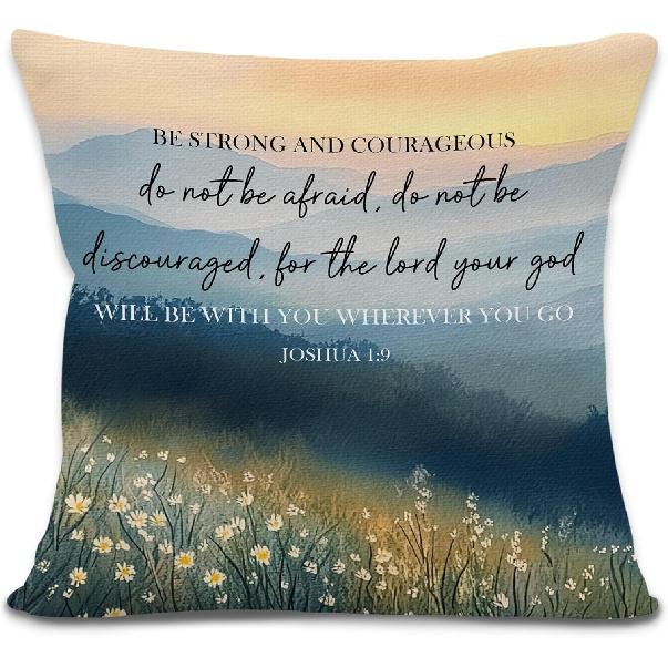 Christian Throw Pillow Covers, Christian Home Decor, Religious Bible Verse Scripture Decorative Pillowcases Cushion Cases for Home Bedroom Living