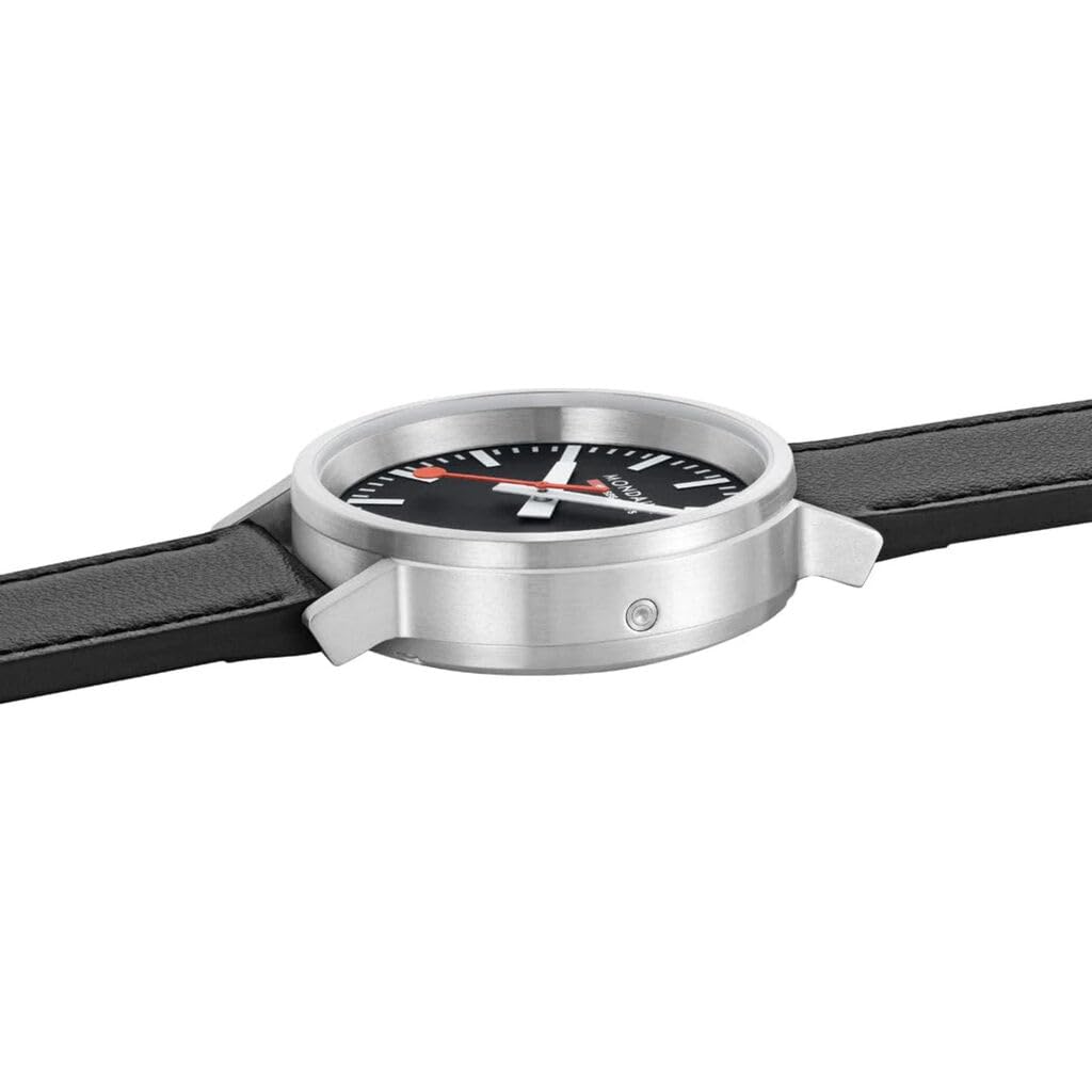 MONDAINE 41mm Watch for Men and Black Grape Vegan Stop-to-Go Women, Dial, Leather, MST.41020.LBV.2SE [Official Import]