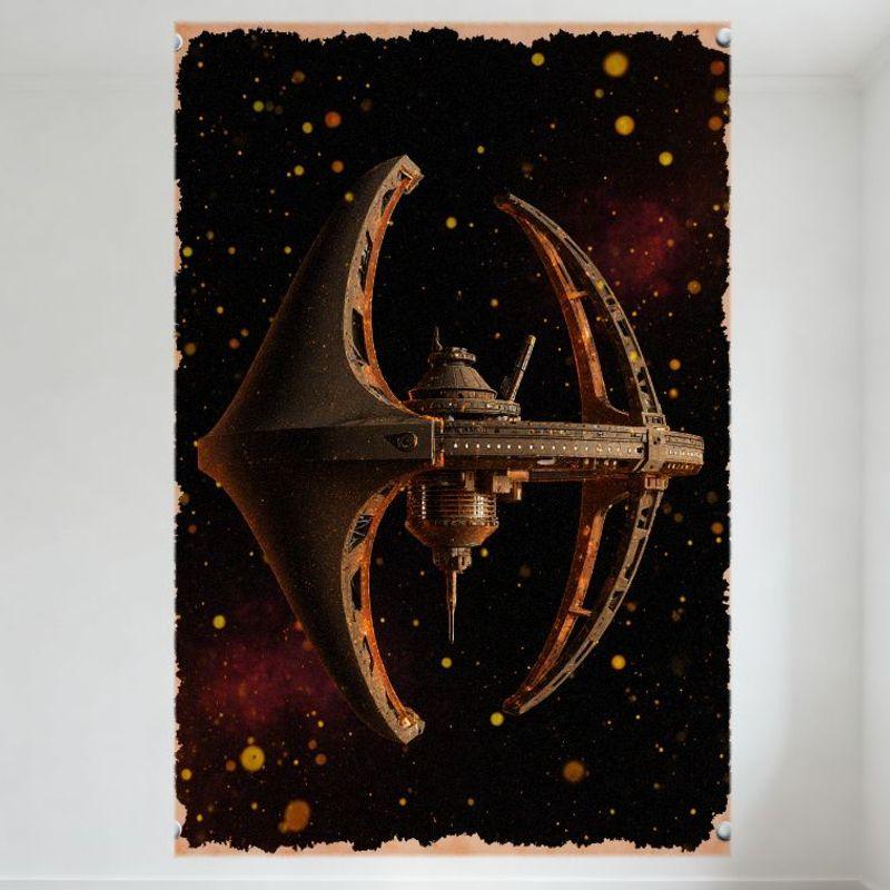 Винтажная ретро-футуристическая металлическая жестяная табличка с космическим кораблем, космический научно-фантастический индустриальный настенный декор, состаренная научно-фантастическая художественная табличка для мужской пещеры 20x30cm（7.8x11.8inch）