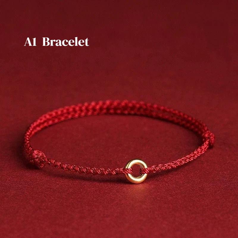 Minimalist Hand Woven Red Rope Anklet 1Pcs Safety Buckle Bracelet for Beach Vacation Summer Wear Jewelry