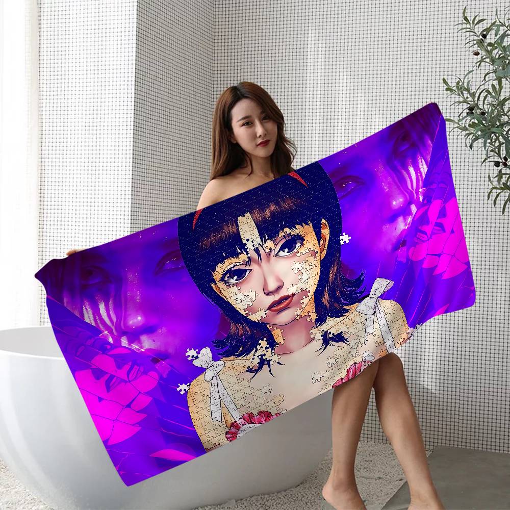 Horror Movie P-perfect B-blue Bath Towel Microfiber Soft Water Absorbing Breathable For Girl Kids Cartoon Beach Towel