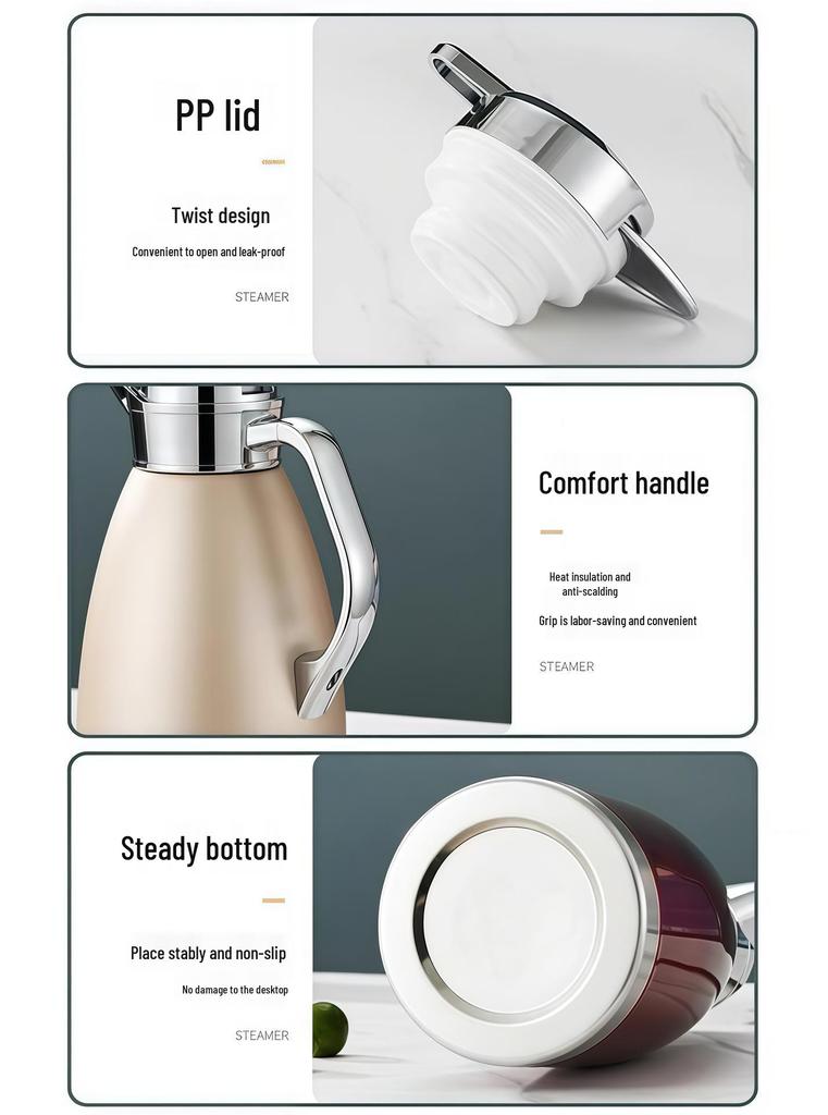 316 Stainless Steel 2L Vacuum Insulated Hot Water Bottle for Hotel/Home