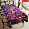 Neon-colored Birthday Party Tablecloth, Durable Polyester Tablecloth, with the Words "Happy Birthday" On It