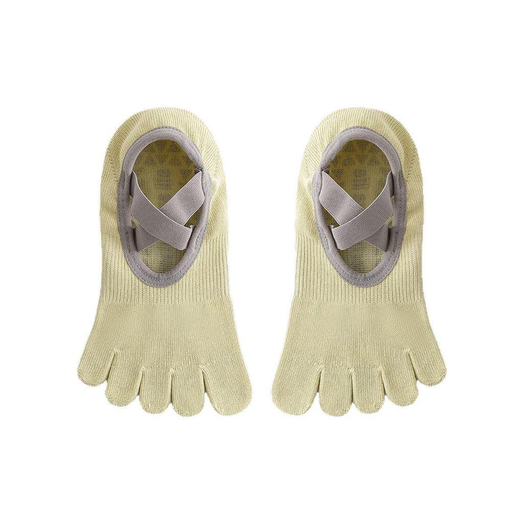 Women's Anti-Slip Five-Toe Yoga Pilates Socks - Summer Thin Pure Cotton Fitness Dance Socks