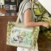 New Y2K Ribbon Bow Japanese Ita Shoulder Bag Cute Girl Transparent Pocket Large Capacity Crossbody Tote Bag DIY Display Handbags