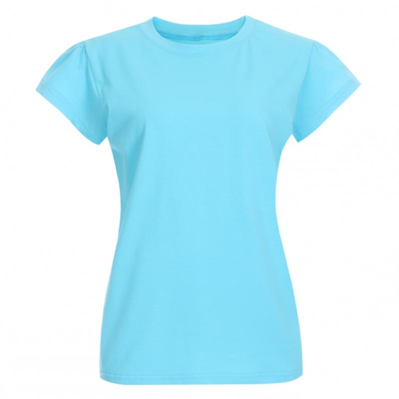 Shop   Women ShorT Sleeve Round Daily T shirT Blue Dai Wsh 0955