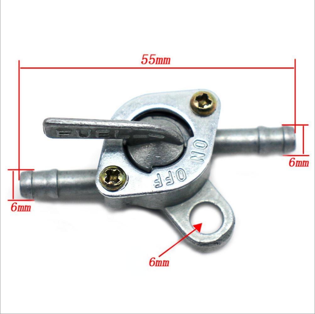 Rubinetto del serbatoio universale per moto, filtro, rubinetto di scarico, interruttore da 1/4" in linea, per olio, benzina e carburante, per bici