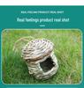Handmade Outdoor Woven Straw Birdhouse: Warm Bird Nest Pendant for Home Decoration