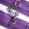 Couple Bondage Faux Leather Plush Cuffs Chain Adult Sex Game Restraint Handcuffs