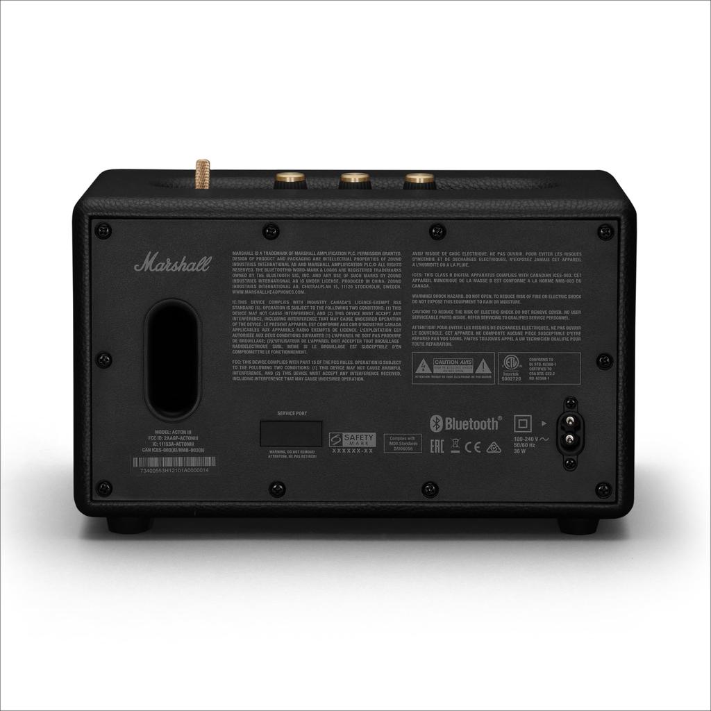 Marshall Acton III Wireless Speaker, Black (Official Japanese Product)