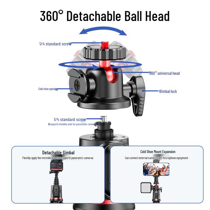 C03 Multi-Functional Octopus Tripod Selfie Stick for Phone and GoPro Cameras