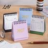 High Quality Paper Calendar 2027-2028 Mini Standing Flip Desk Calendar 18 Month Desktop Planner from Jan. Academic Year 2027 to Jun. 2028,