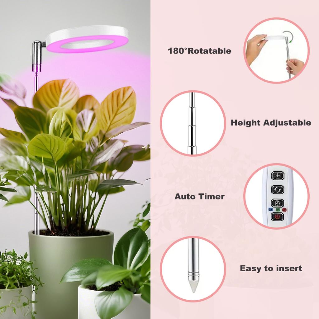 Xiaomi Full Spectrum LED Plant Growth Light 3/9/12 Timing Height Adjustable Three Color Temperature Indoor Pot Succulent Plant Light