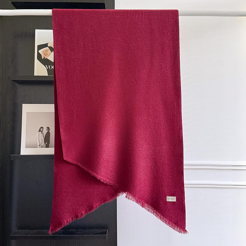 New Winter Cashmere Scarf For Women Soft Solid Color Tassel Shawl Wrap Thick Warm Blanket Echarpe Pashmina Female Scarves