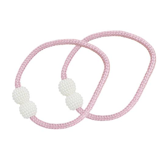 Umbra Studio 1 Pair Faux Pearl Curtain Tiebacks, Elegant Beaded Holdbacks, Woven Rope Decorative Drapery Holders for Living Room Bedroom Kitchen