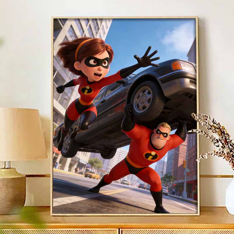 Disney 5d diamond painting full of diamonds diy the incredibles diamond embroidery decorative painting ornaments living room