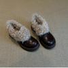 Winter Women's Shoes Luxury 2026 PU Leather Casual Warm Furry Outdoor Dress Shoes Fashion Wedge High Quality Women Loafers