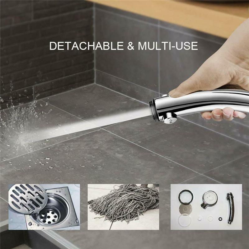 1PCS Portable 3 Modes 360° 3 In 1 Adjustable Universal Water Saving Hand Shower High Pressure Head Shower