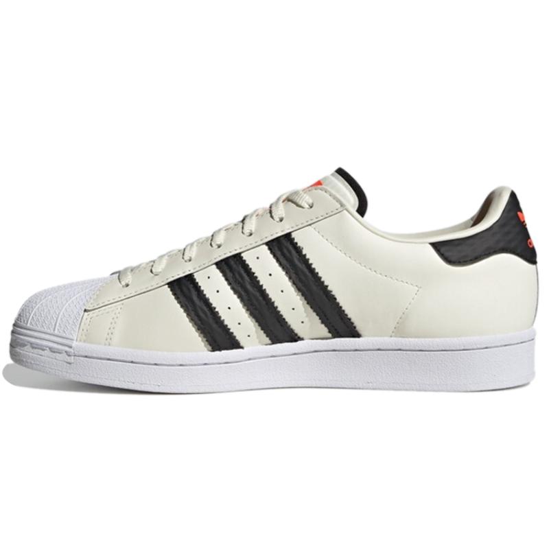 

Adidas Originals Superstar Shoes White Black Orange Sneakers FU9530 40