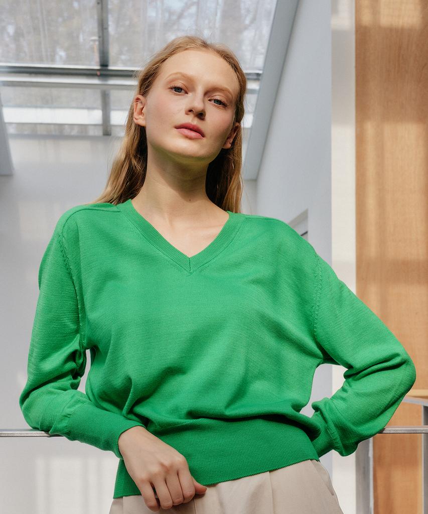 YUPPE V Line Knit_Green