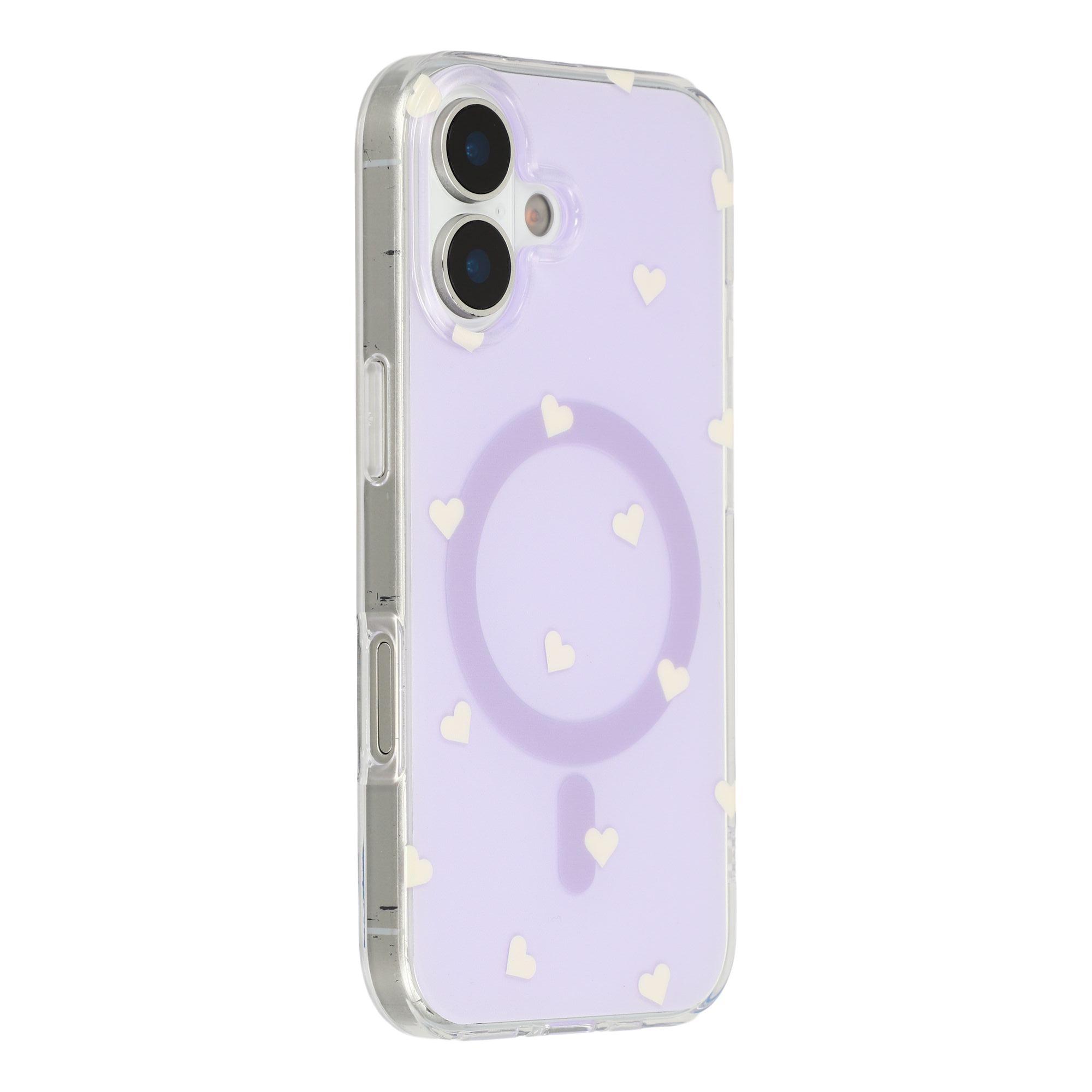 

For iPhone 17 Case Little Heart Pattern TPU + PC Protective Phone Cover Compatible with MagSafe