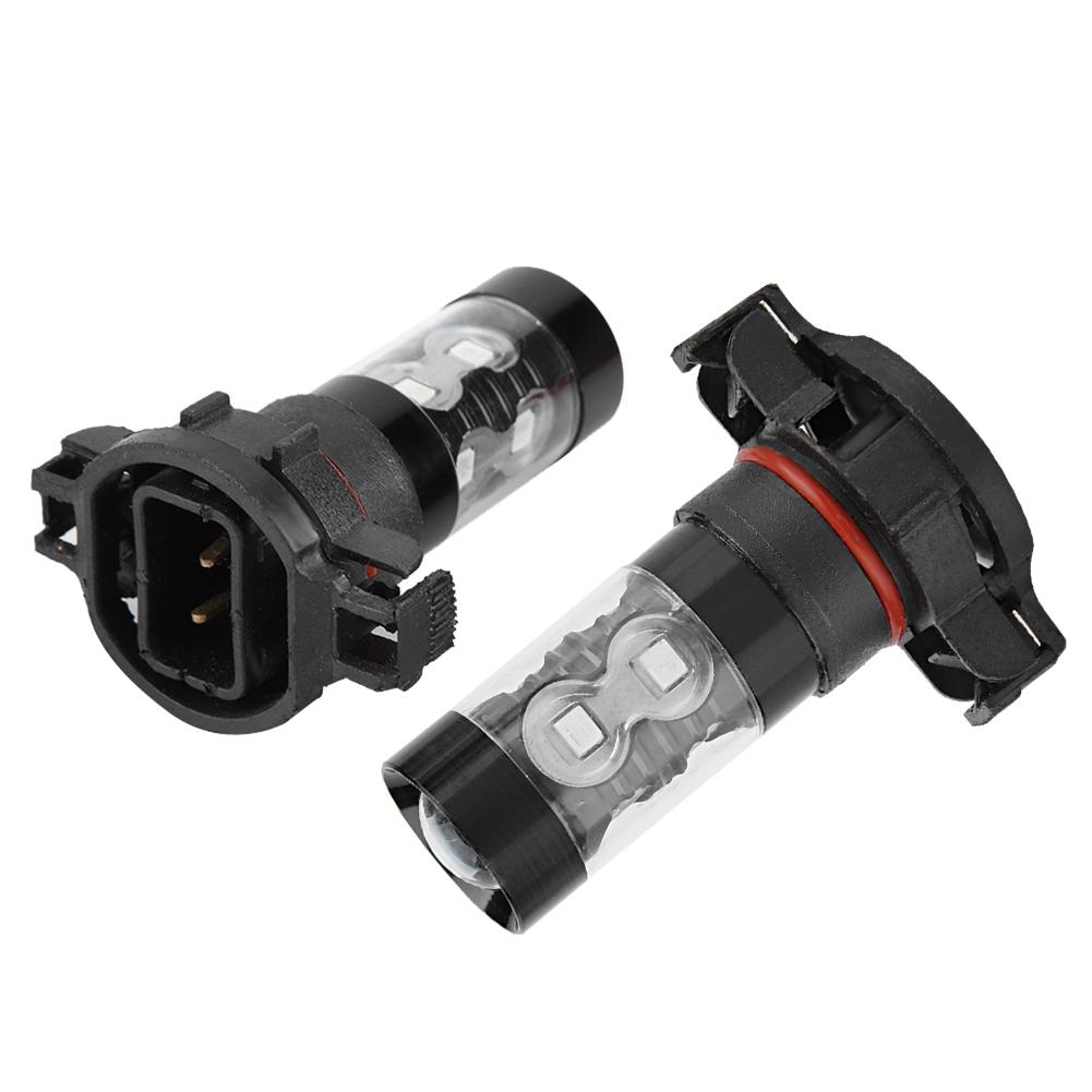 2PC 50W 6500K Blue LED Headlight Bulbs Kit Fog Light Car Driving Lamp