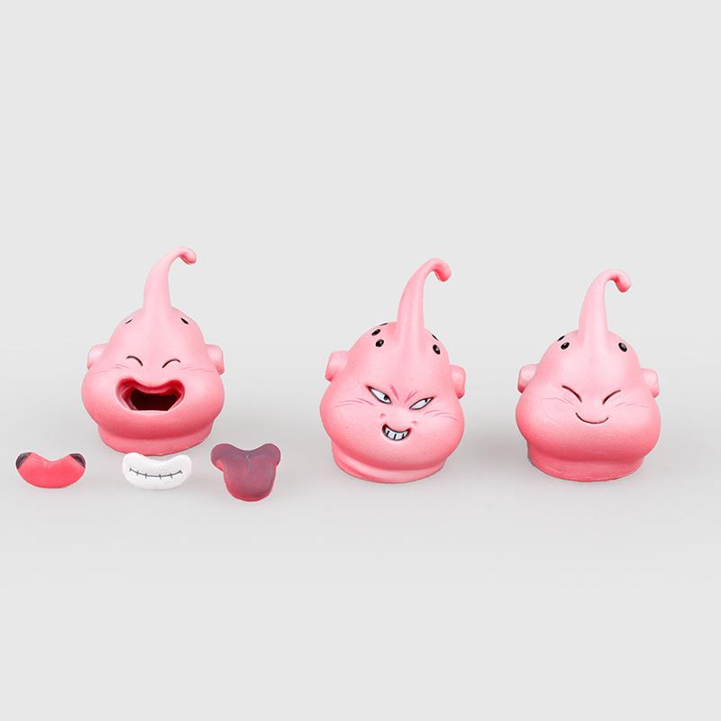 Cartoon Anime Dragonball Figure Majin Buu 3 Head Fat Buu Toy Model PVC Cute Figure Desktop Ornament Children Birthday Gift