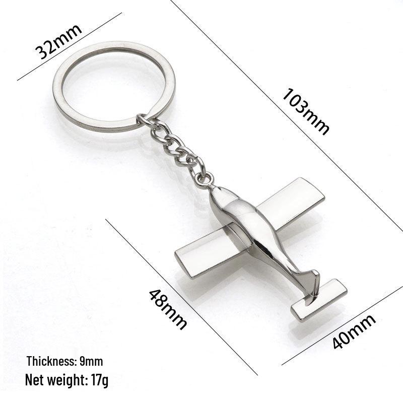 Creative Metal Airplane Keychain - Miniature Engine Pendant & Aviation Gift