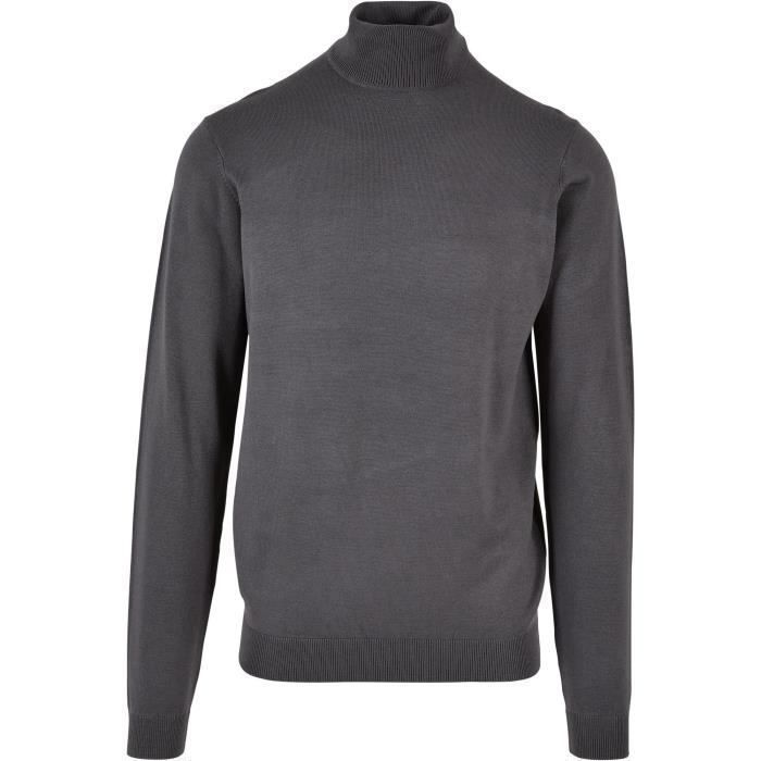 Pull col roulé - Urban Classics - Gris foncé - Viscose et Nylon - Confort ajusté - Homme