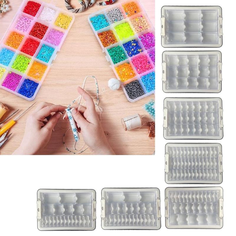 Bead Organizers Case with Multiple Compartments Home Accessory Supplies for Jewelry Making Sturdy Storage Container